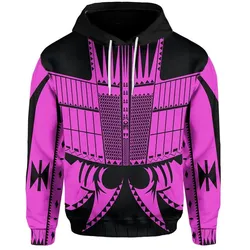 Warrior Yap Tattoo All Over Hoodie Purple