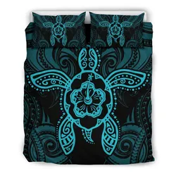 Alohawaii Bedding Set Hibiscus Turtle Polynesian Bedding Set Blue Ah J7 Dhc1712765Dd