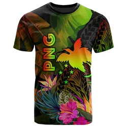 Papua New Guinea Polynesian T-Shirt -Hibiscus and Banana Leaves