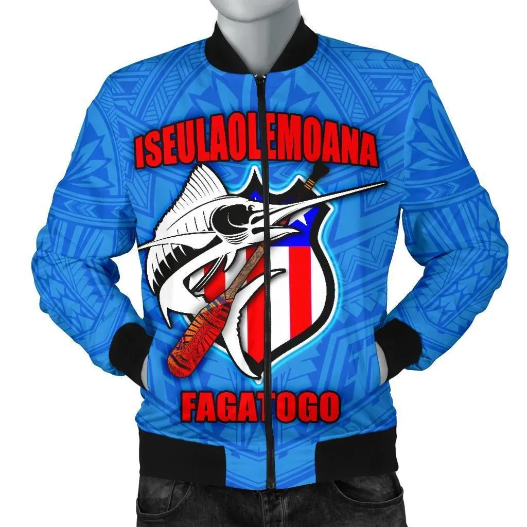 American Samoa Polynesian Mens Bomber Jacket - Iseulaolemoana Fagatogo