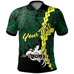 Papua New Guinea Morobe Province Polynesian Custom Personalised Polo Shirt - Tribal Wave Tattoo