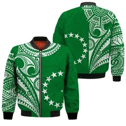 Cook Islands Tatau Bomber Jacket Symbolize Passion Stars Version Green LT13