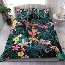 FamilyGater Bedding Set - Cover and Pillow Cases Kanaka Maoli (Hawaiian) Pink Turtle Hibiscus Duvet Cover and Pillow Case TH5
