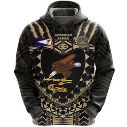 American Samoa Tattoo Rugby Hoodie - Tan