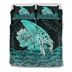 FamilyGater Home Set - Hawaii Hibiscus Wale Polynesian Bedding Set - AH - J5