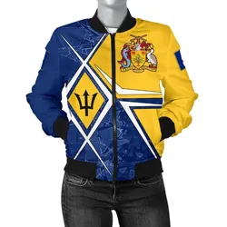 Barbados Womens Bomber Jacket - Barbados Legend