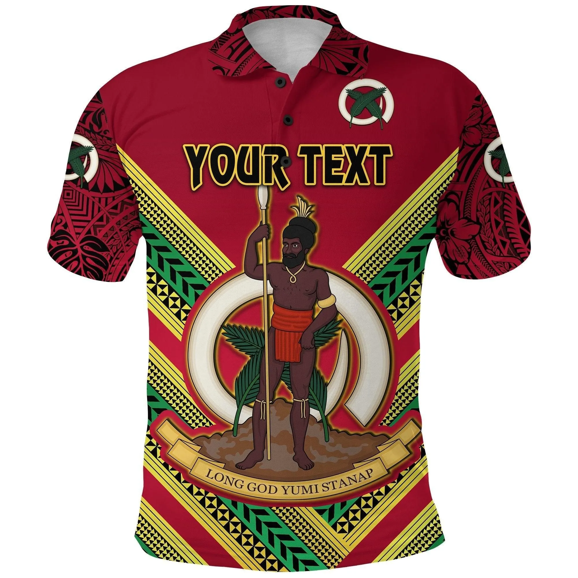 (Custom Personalised) Vanuatu Rugby Polo Shirt Original Style