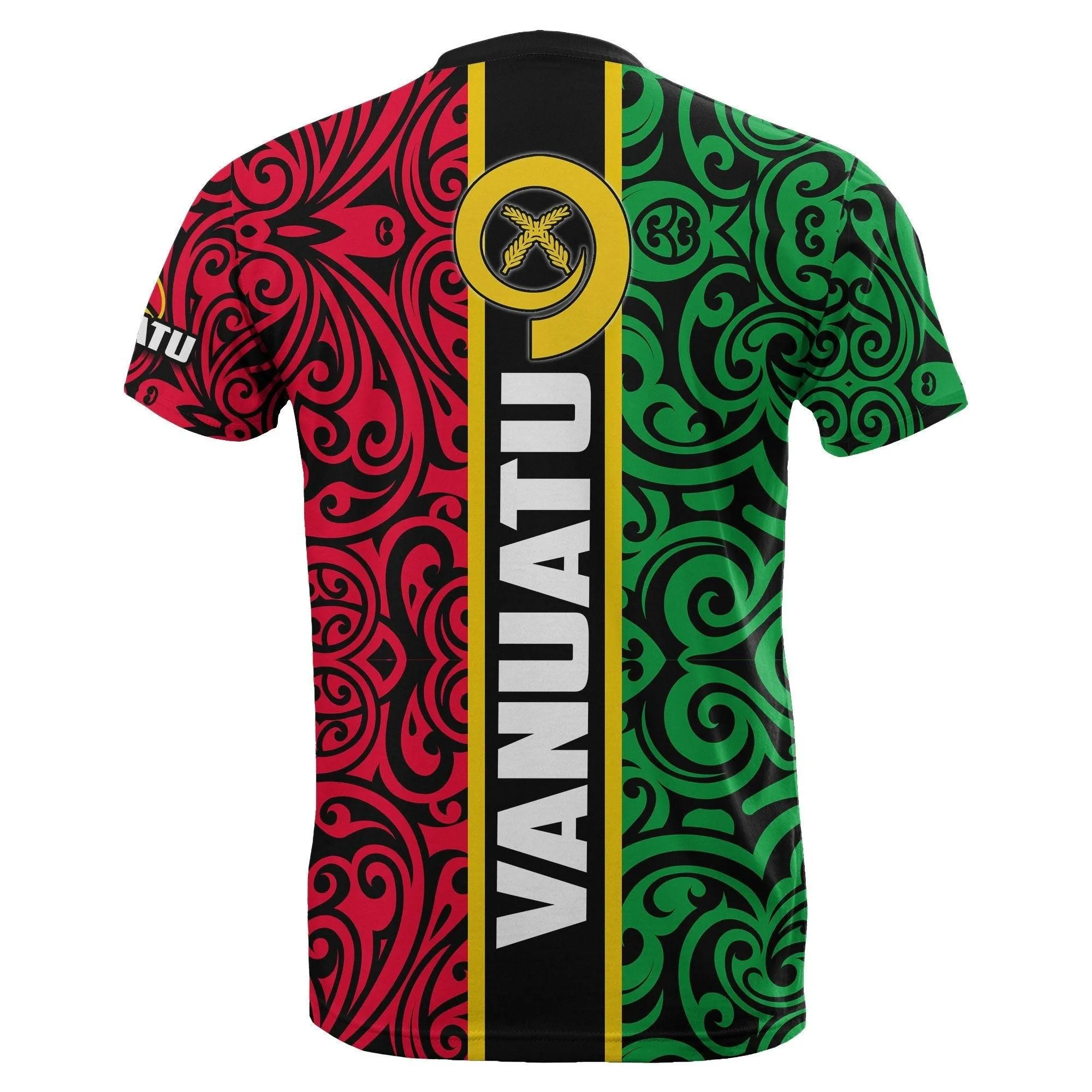 Vanuatu Rugby T shirt Polynesian Flag Style