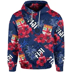 Fiji Hibiscus Hoodie Hawaii Style No.2 LT6