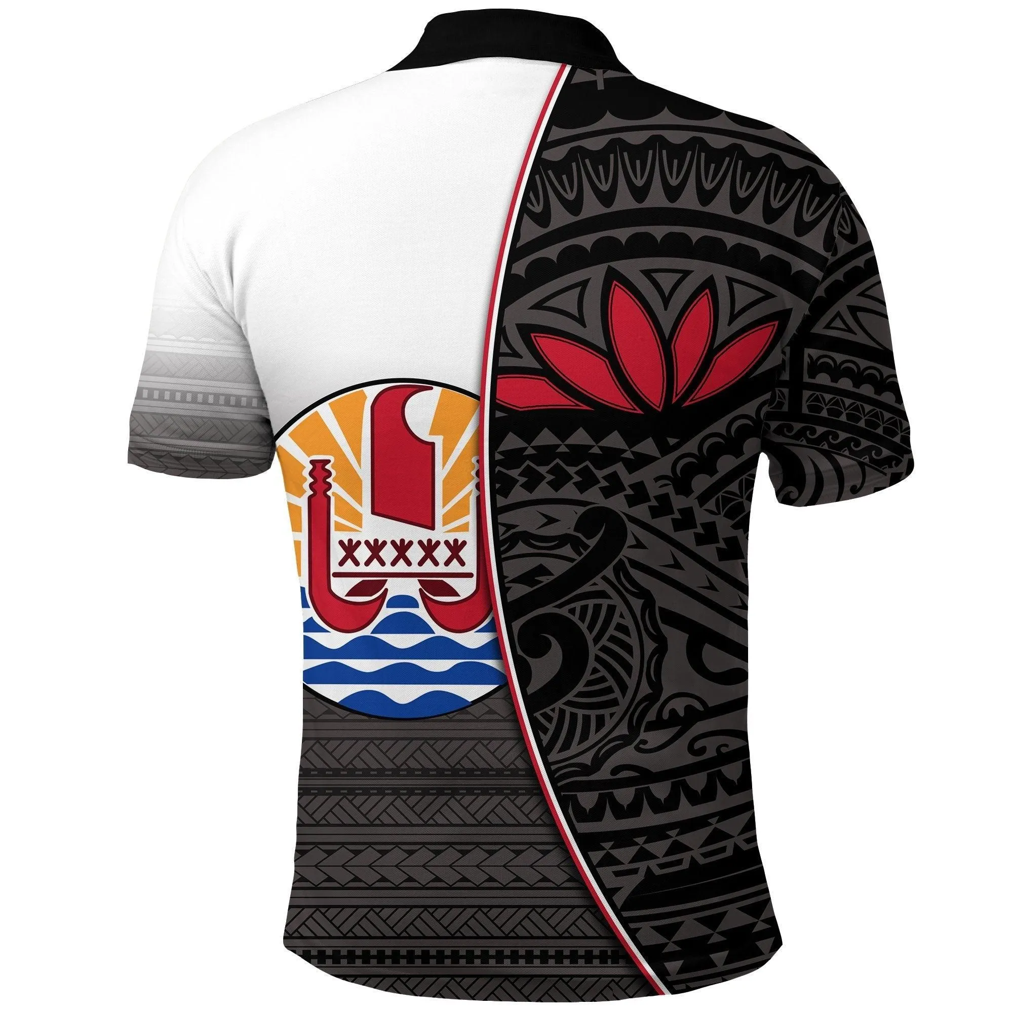 Tahiti Rugby Polo Shirt Impressive Version Black