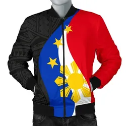 Philippines Men Bomber Jacket - King Lapu-Lapu Polynesian Pattern