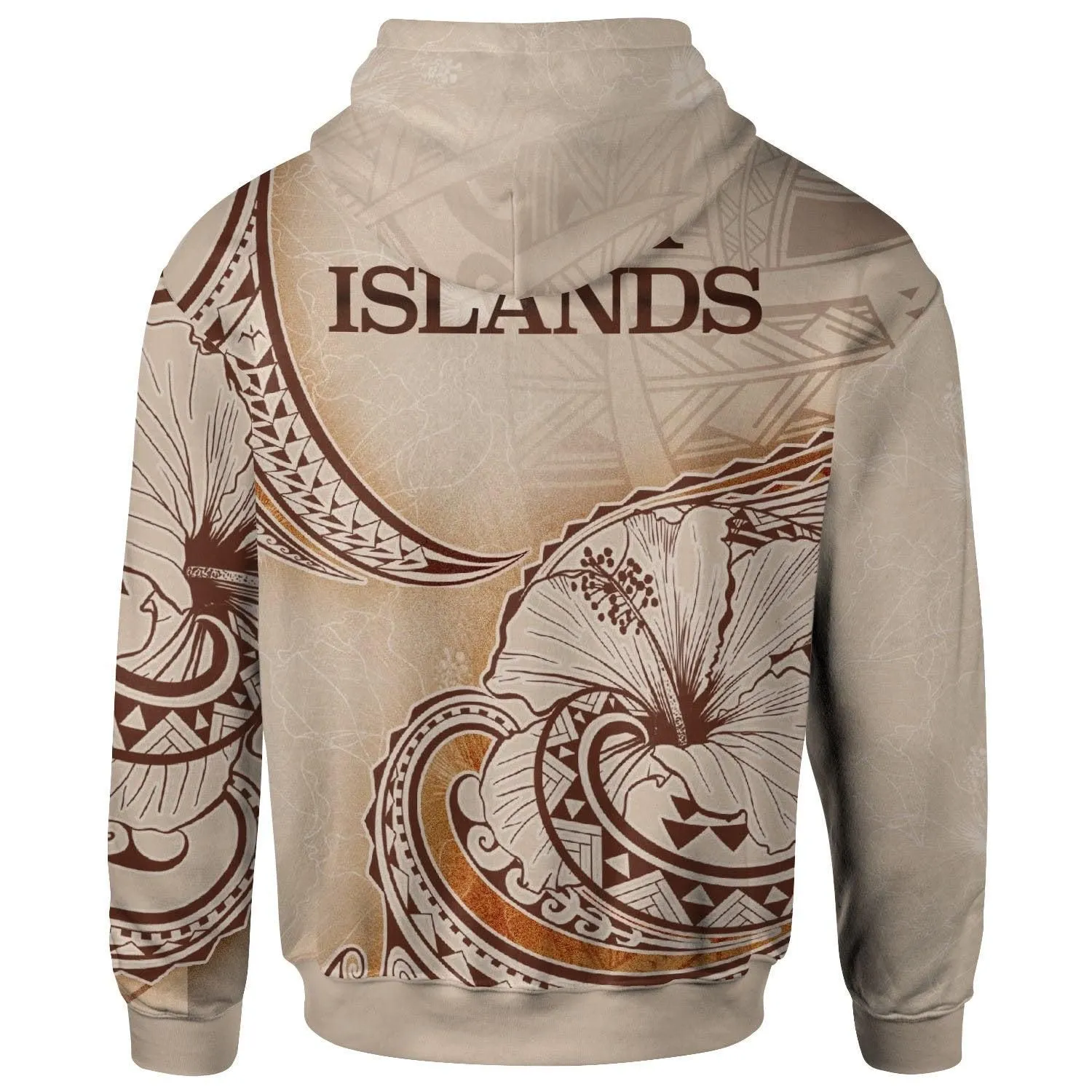Cook Islands Hoodie - Hibiscus Flowers Vintage Style