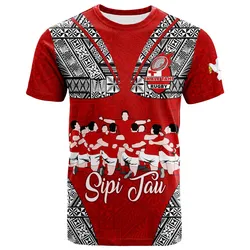 Custom Personalised Tonga Rugby Ikale Tahi Sipi Tau T Shirt LT2