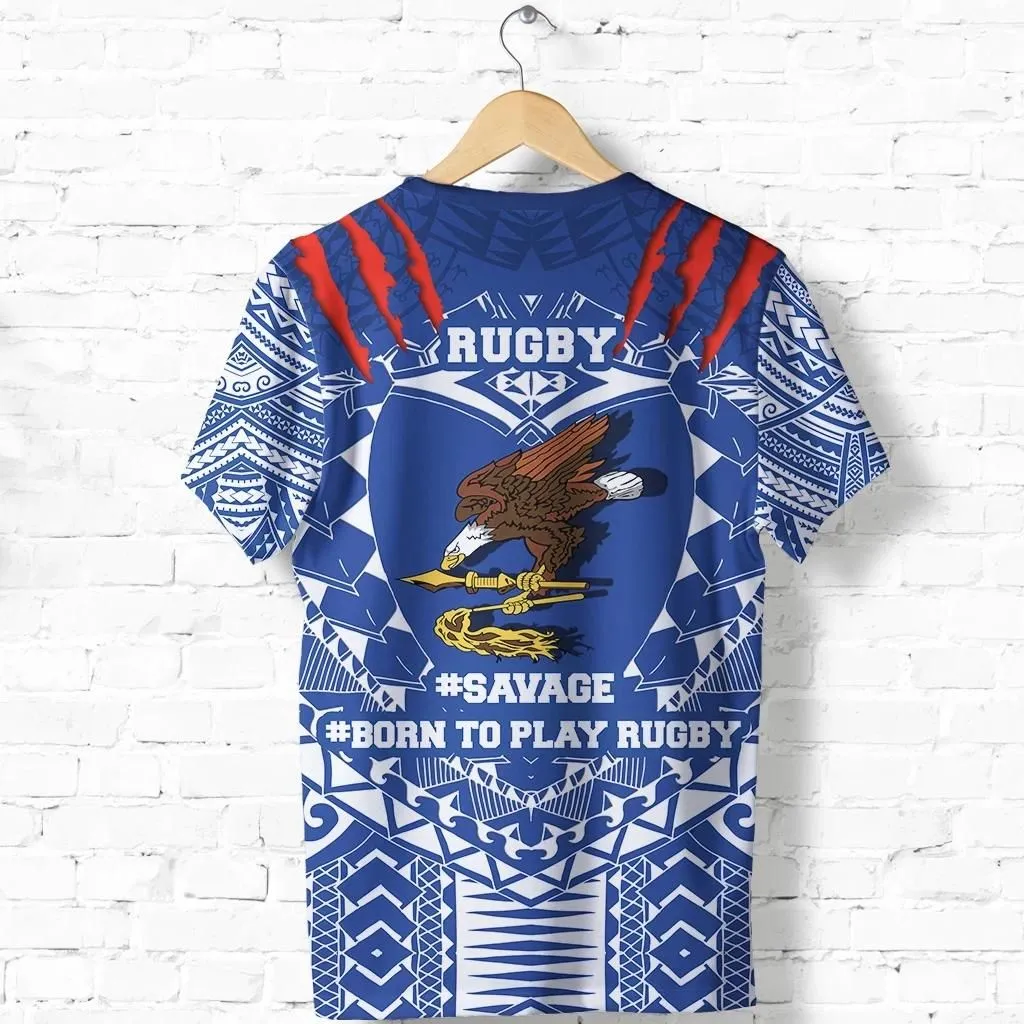 Alohawaii T-Shirt - Tee American Samoa Tattoo Rugby K5