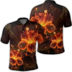 Alohawaii Shirt - Hawaiian Hibiscus Fire Polynesian Polo Shirt - AH - J4R