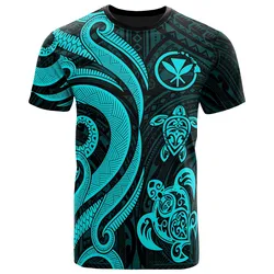 Hawaii Polynesian Turquoise Kanaka Maoli Tentacle Turtle Tattoo Unisex 3D T-Shirt All Over Print HNABY