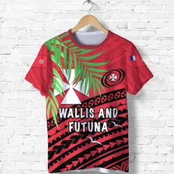 Alohawaii T-Shirt - Tee Wallis and Futuna Rugby Coconut Leaves K13