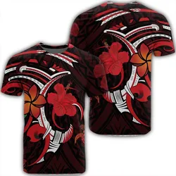 Hawaiian Turtle Hibiscus And Plumeria Flower Polynesian T-Shirt - AH