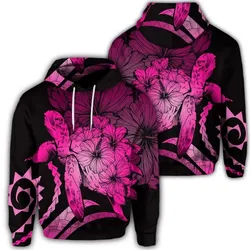 Alohawaii Hoodie - Hawaiian Hoodie - Hawaiian Turtle Hibiscus Polynesian Vintage Hoodie - Pink - AH - J4R
