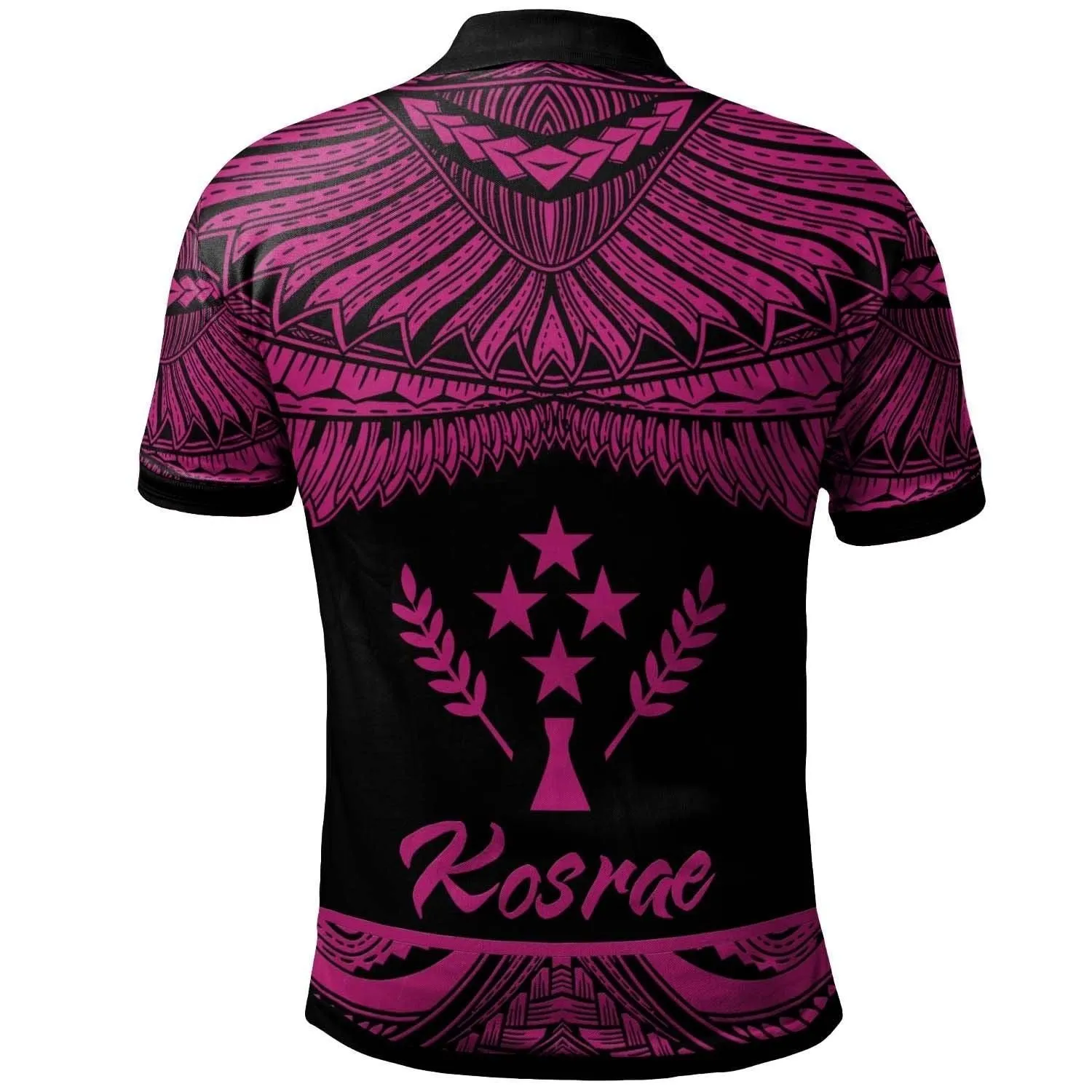 Kosrae Polynesian Polo Shirt - Poly Tattoo Pink Version