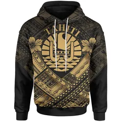 Tahiti Polynesian Hoodie - Tahiti Gold Seal Camisole Hibiscus Style