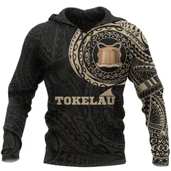 Tokelau Hoodie - Tokelau Coat Of Arms Polynesian Tattoo Style