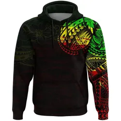 Polynesian Hoodie Tattoo Style Reggae A7