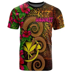 Hawaii Polynesian T-Shirt - Hibiscus Vintage - BN12