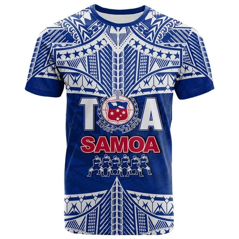 (Custom Personalised And Number) Toa Samoa Rugby T Shirt Siva Tau LT6