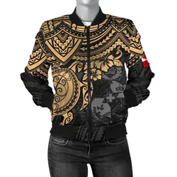 FamilyGater Jacket - Bomber Jacket Tonga Polynesian - Golden Turtle - BN15