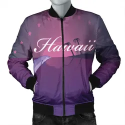 Alohawaii Jacket - Hawaiian Dolphin Violet Polynesian Bomber Jacket - AH - K5