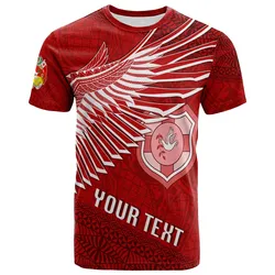 (Custom Personalize) Tonga Rugby T Shirt Ikale Tahi Soaring Wings LT7
