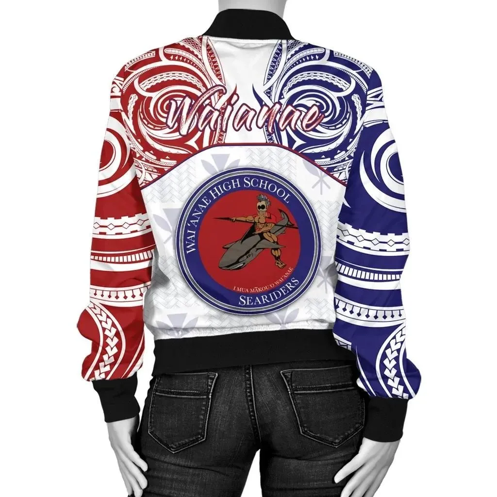 FamilyGater Jacket - Kanaka Waianae High School Women's Bomber Jacket \bDemodern Style AH JH