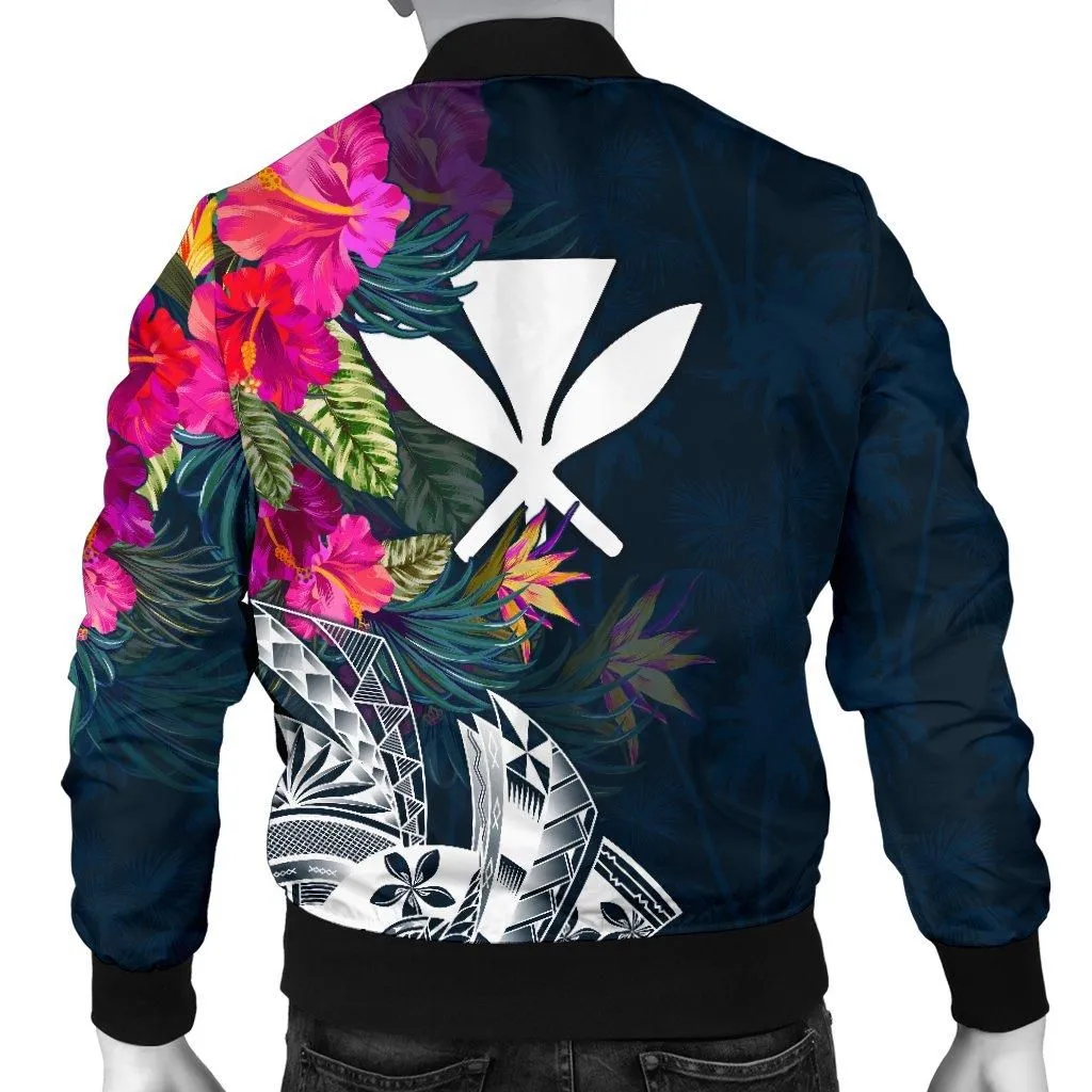 Polynesian Hawaii Mens Bomber Jacket - Summer Vibes