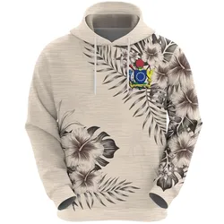 Cook Islands Hoodie The Beige Hibiscus