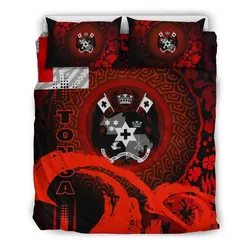Tonga Bedding Set Hibiscus And Wave Red K6 Dhc28111148Dd