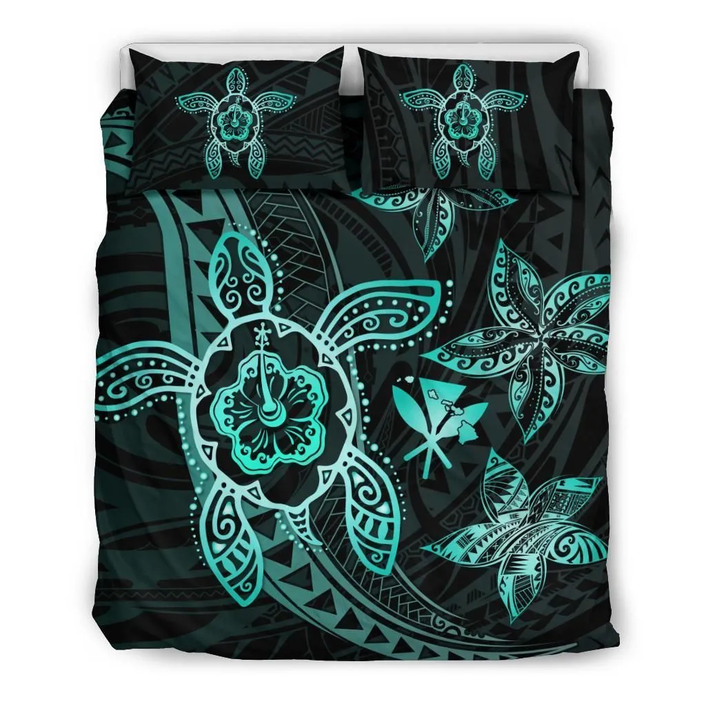 Alohawaii Bedding Set Kanaka Map Hibiscus Plumeria Turtle Art Turquoise Polynesian Bedding Set Ah J1 Dhc1712560Dd