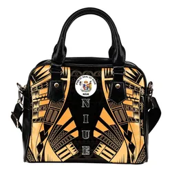 Niue Shoulder Handbag - Polynesian Tattoo Gold