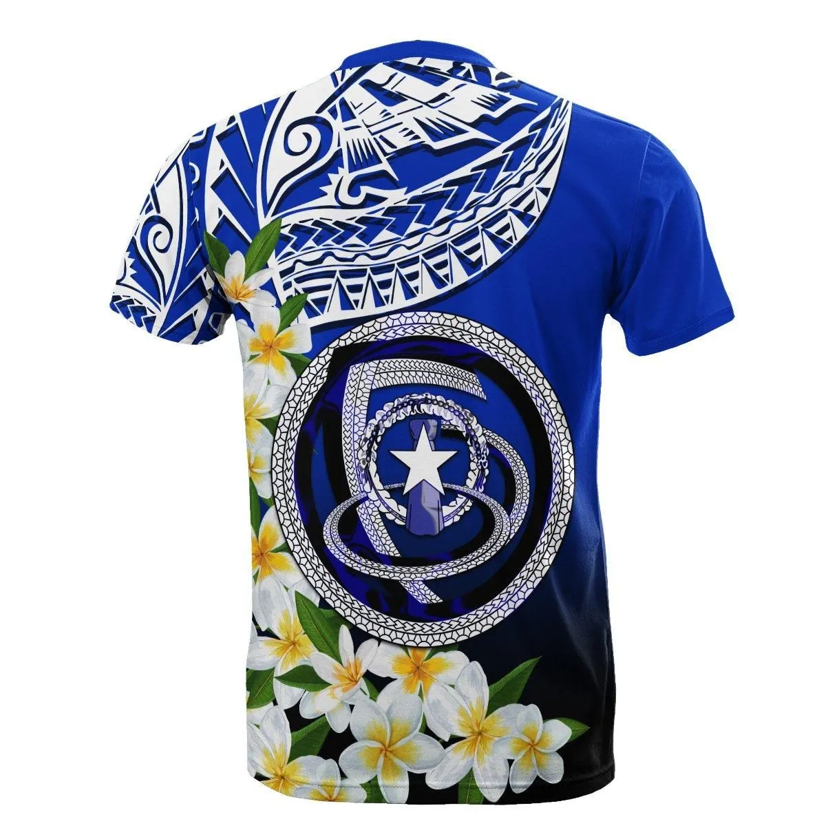 Northern Mariana Islands T-Shirt - Polynesian Plumeria Pattern