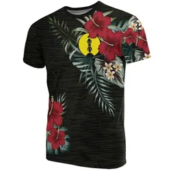 New Caledonia T shirt - New Caledonia Flag Hibiscus