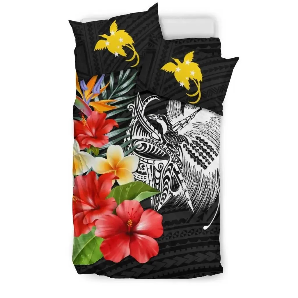 Alohawaii Bedding Set - Cover and Pillow Cases Papua New Guinea - Polynesia Turtle Hibiscus And Plumeria A24