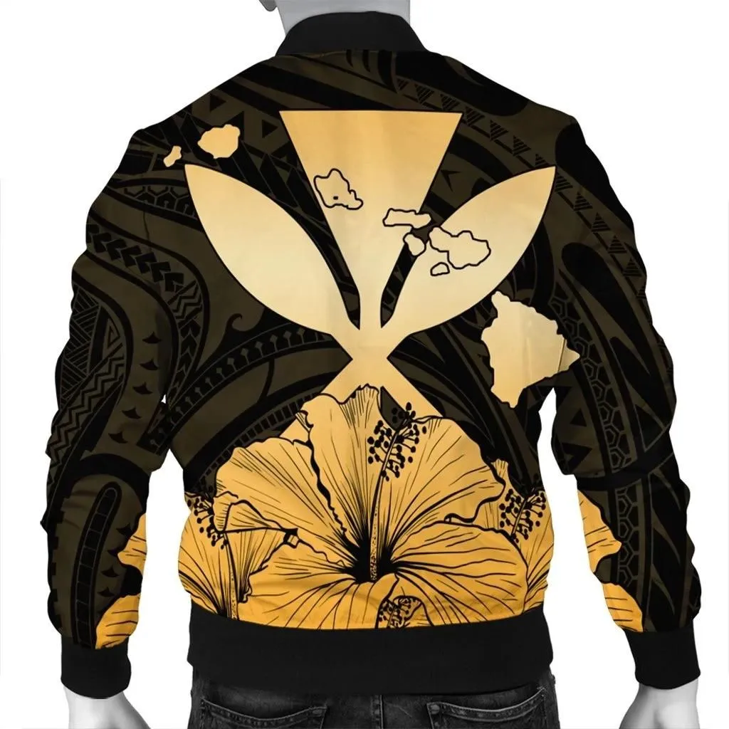 FamilyGater Jacket - Hawaiian Kanaka Bomber Jacket Hibiscus Polynesian Love - AH - JR