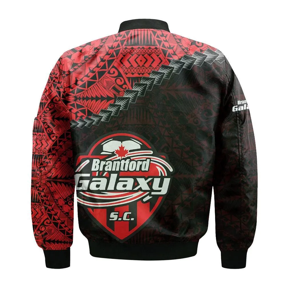 Brantford Galaxy Bomber Jacket Grunge Polynesian Tattoo - CA SOCCER