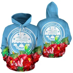 Federated States Of Micronesia Hoodie Flag Hibiscus