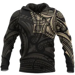 Polynesian Flower Tattoo Style Pullover Unisex Hoodie Bt01