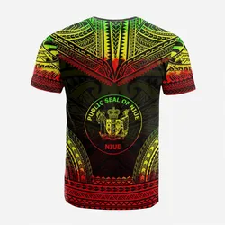 Niue Custom Personalised T shirt - Niue Seal Polynesian Chief Tattoo Reggae Version