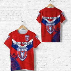 Papua New Guinea Central Dabaries T shirt Rugby Red LT8