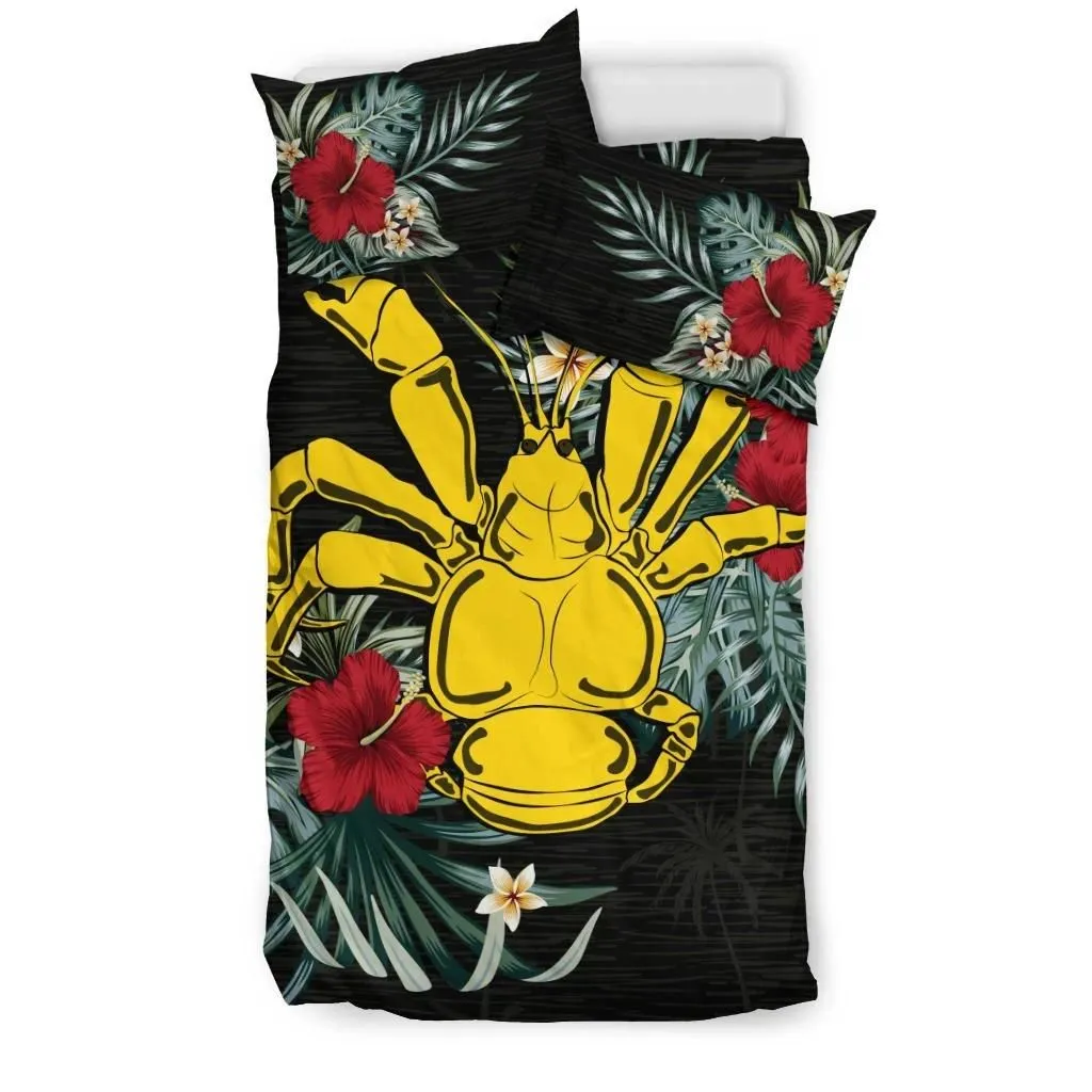 FamilyGater Bedding Set - Cover and Pillow Cases Niue Hibiscus \bCoconut Crab A02