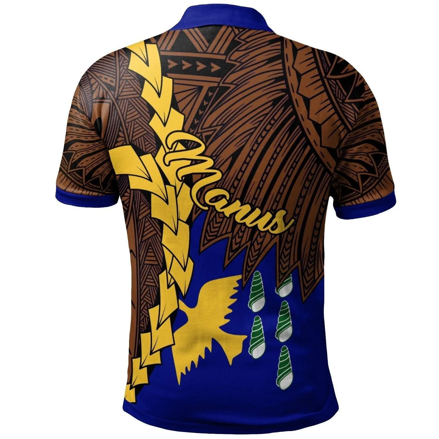 Papua New Guinea Manus Province Polynesian Polo Shirt - Tribal Wave Tattoo