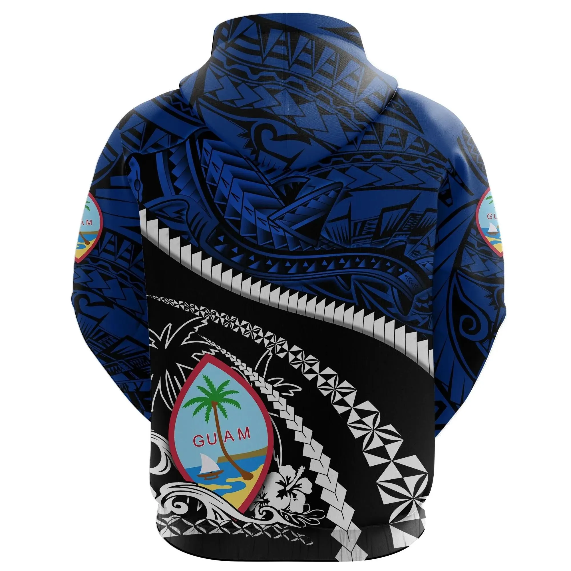 Alohawaii Clothing - Hoodie Guam Polynesian Shark Tattoo K4